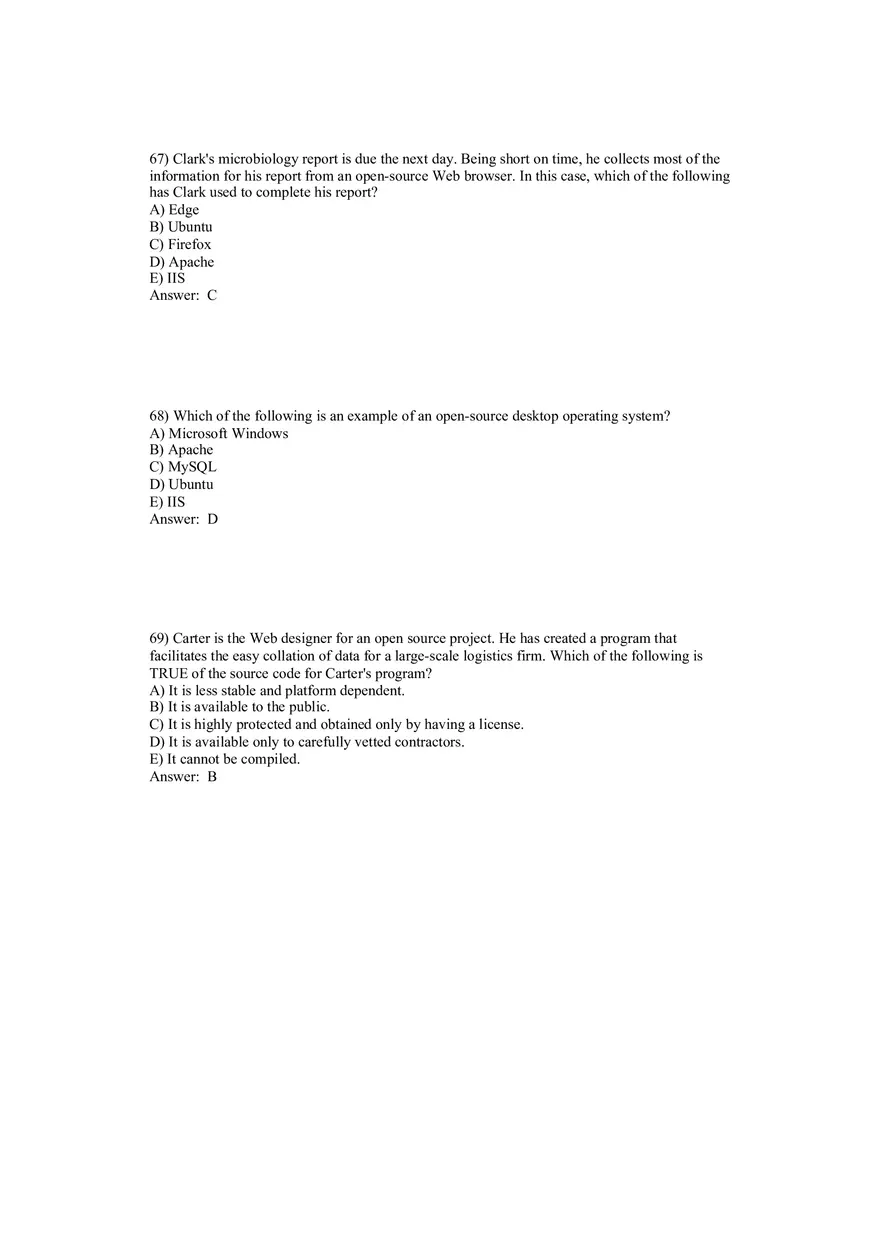 Using MIS - Hardware, Software, and Mobile Systems Answer Key 3 - Page 1