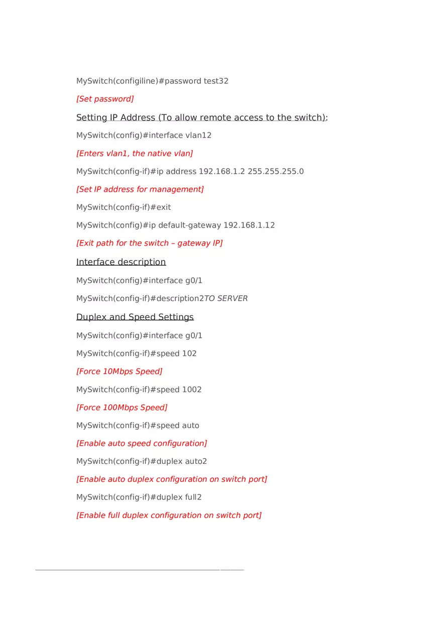 Switch Commands - Summary Sheet - Page 3