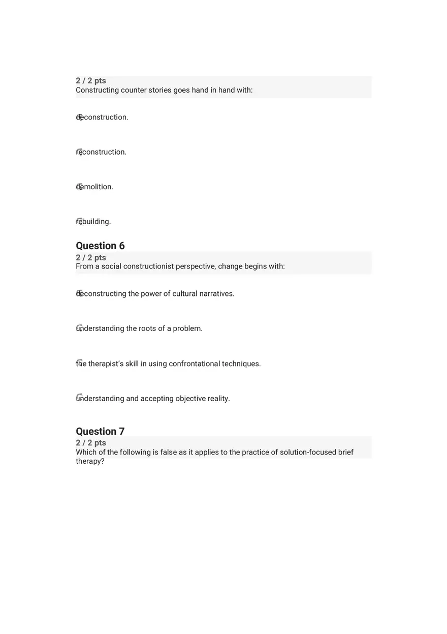 Quiz Postmodern Approaches - Page 3