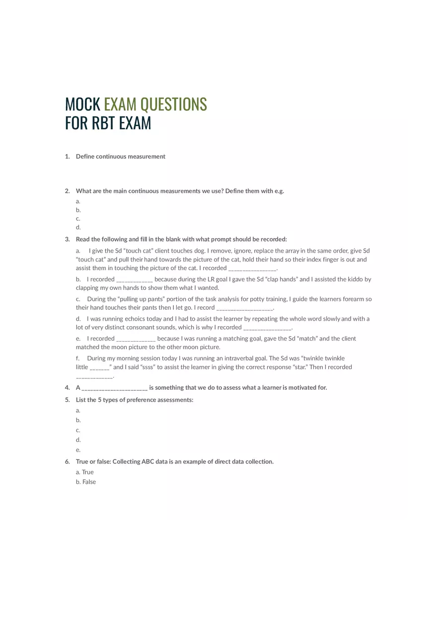 Training Glossary Answer Key - Page 16
