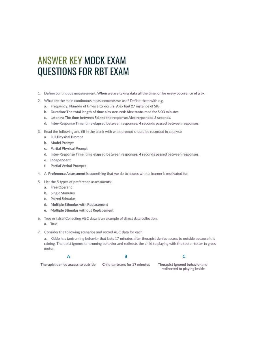 Training Glossary Answer Key - Page 6