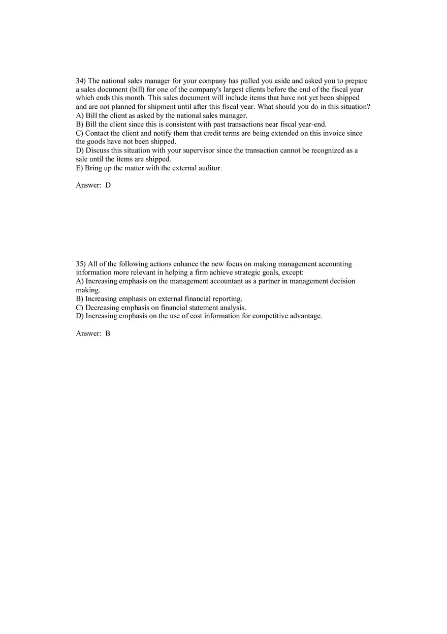 Cost Management - A Strategic Emphasis Answer Key Part 2 - Page 7