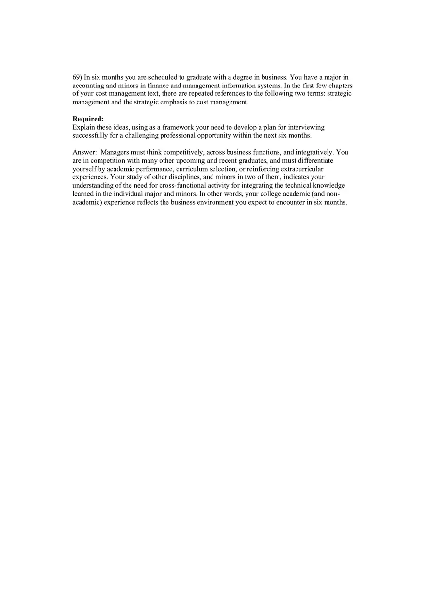 Cost Management - A Strategic Emphasis Answer Key Part 4 - Page 8