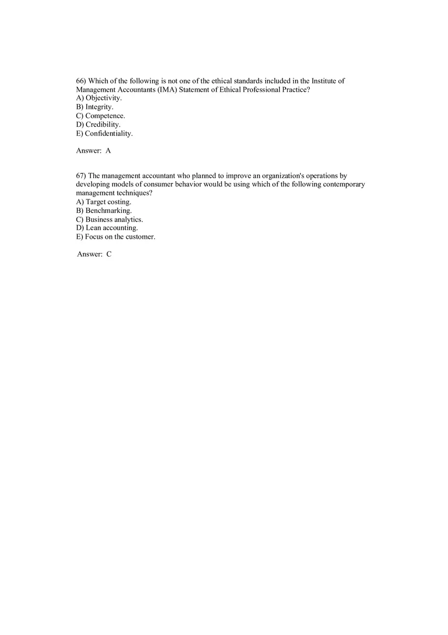 Cost Management - A Strategic Emphasis Answer Key Part 4 - Page 2