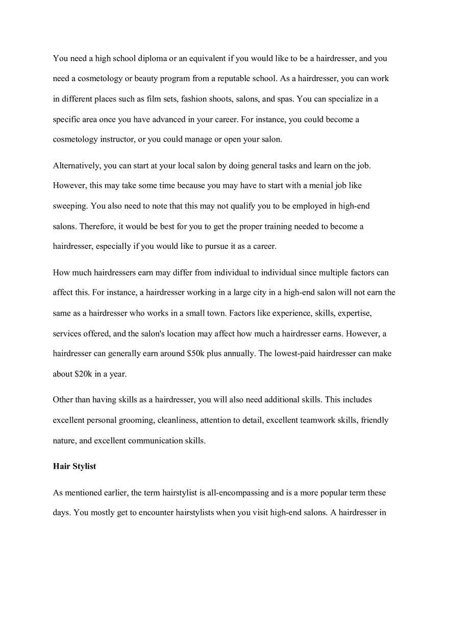 Hairdresser Vs. Hair Stylist - Page 3