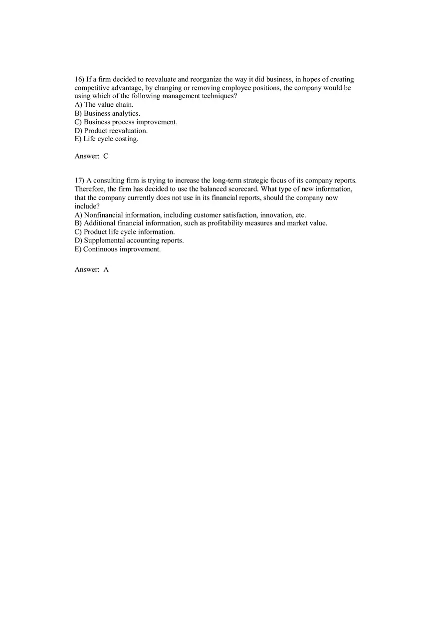 Cost Management - A Strategic Emphasis Answer Key Part 1 - Page 8