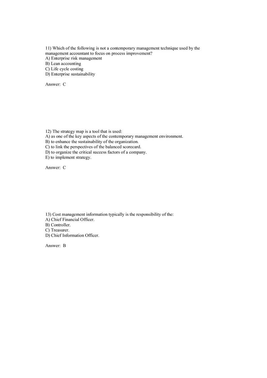 Cost Management - A Strategic Emphasis Answer Key Part 1 - Page 6