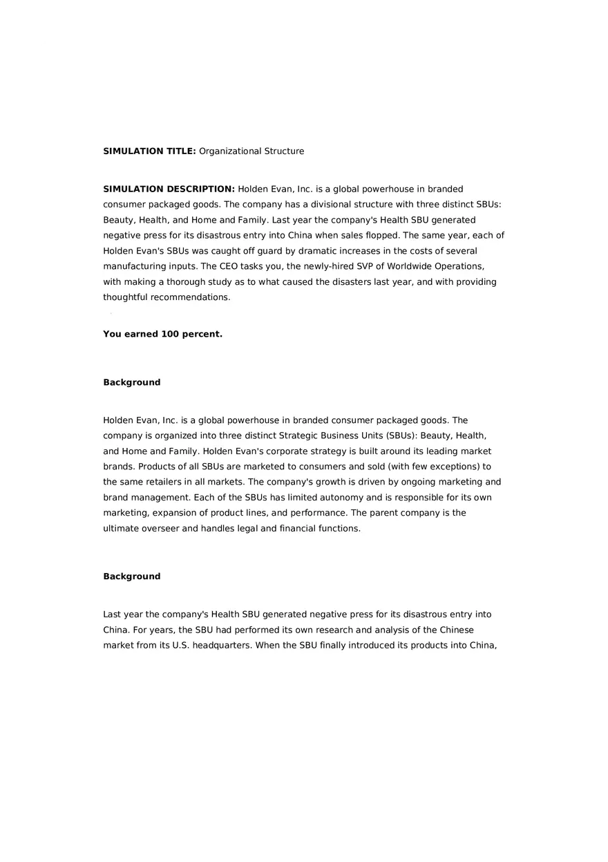 Organizational Structure Simulation - Page 1