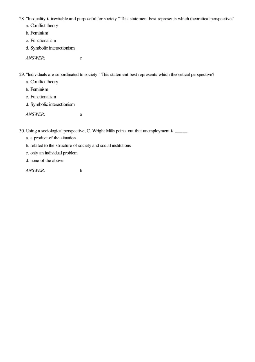 Solutions and Test Bank For Sociology Part 1 - Page 10