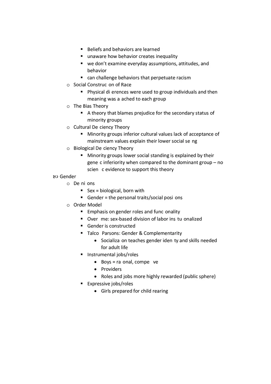 Sociology - Social Behavior Study Guide Part 2 - Page 7