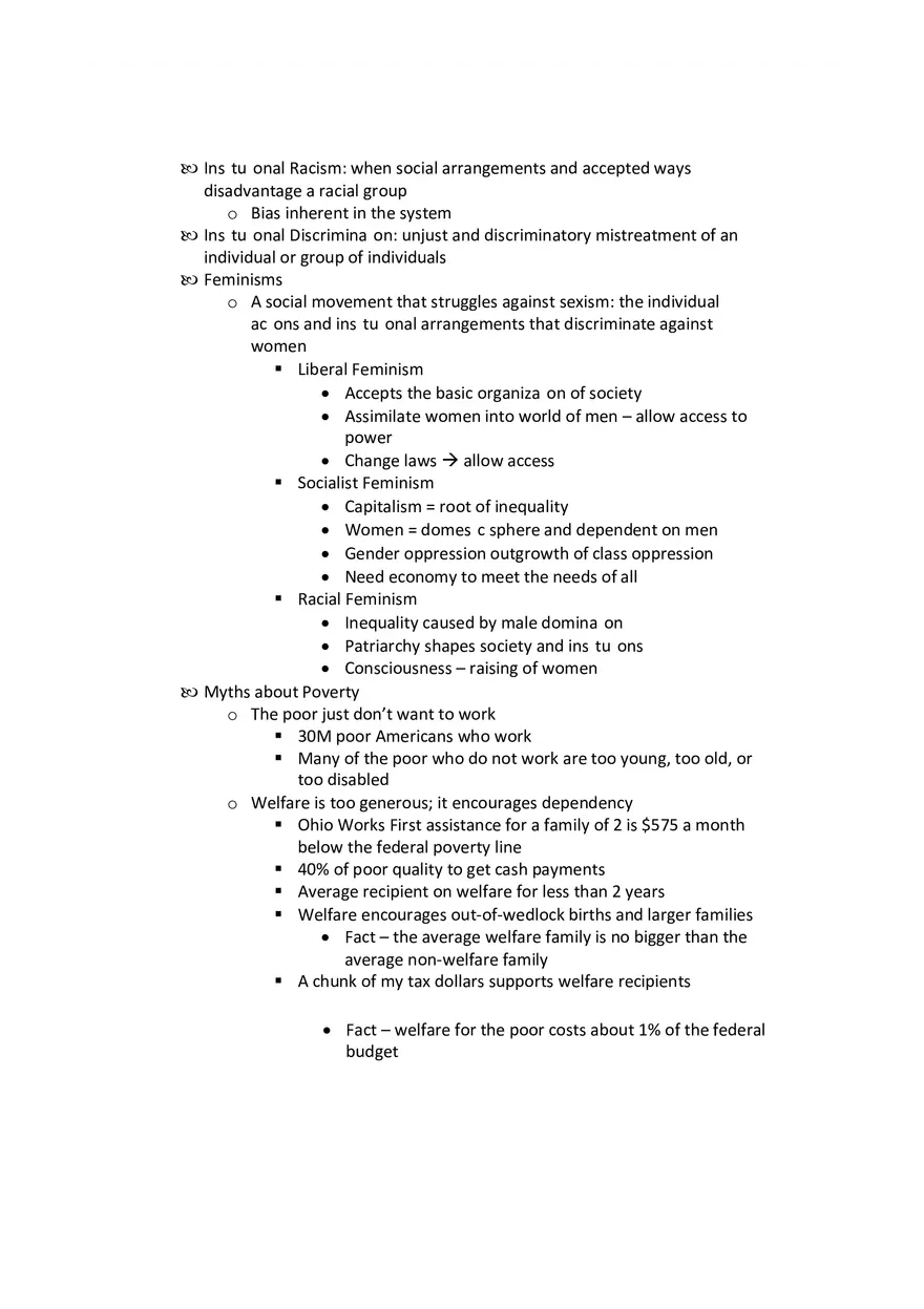 Sociology - Social Behavior Study Guide Part 2 - Page 10