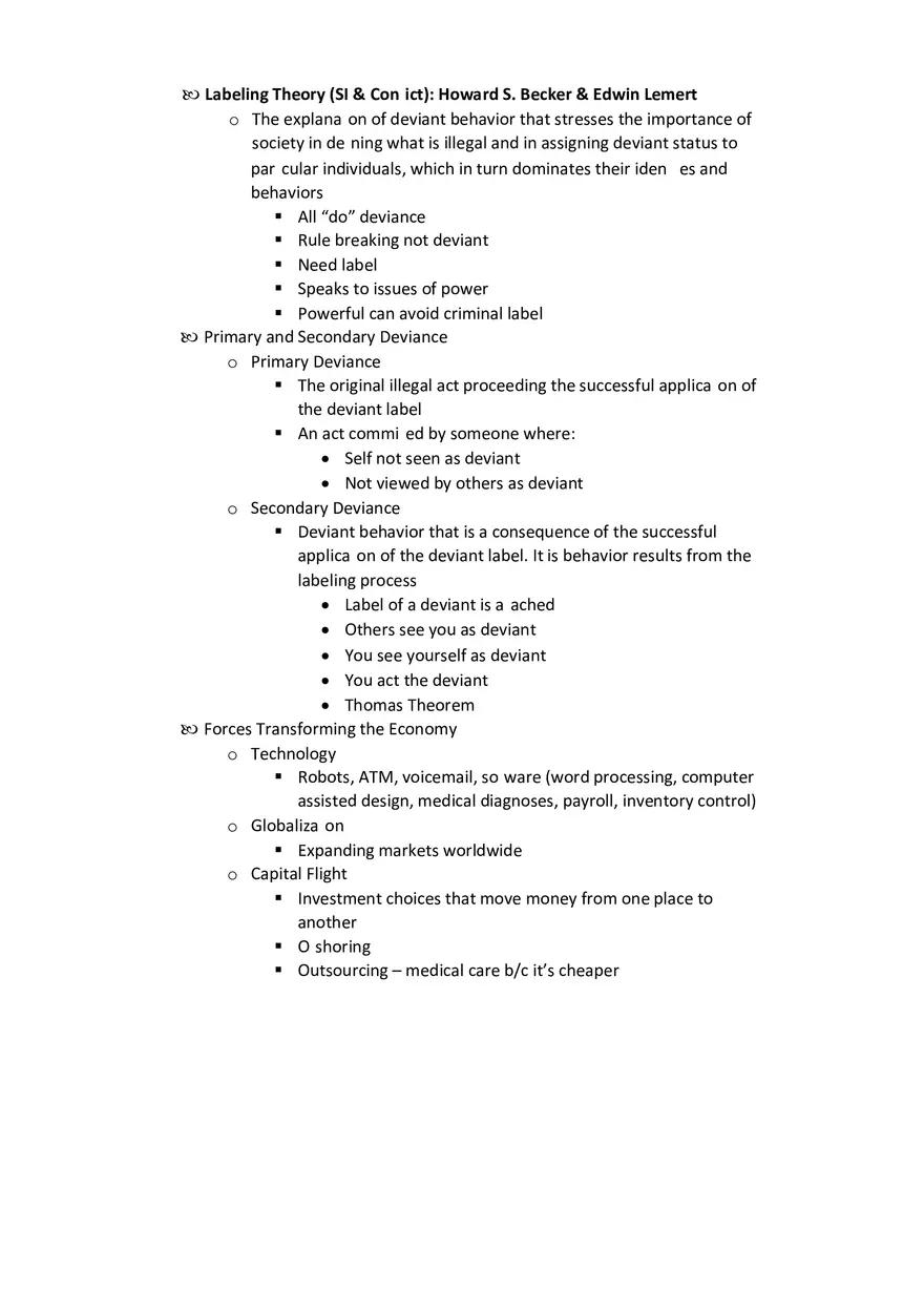 Sociology - Social Behavior Study Guide Part 2 - Page 1