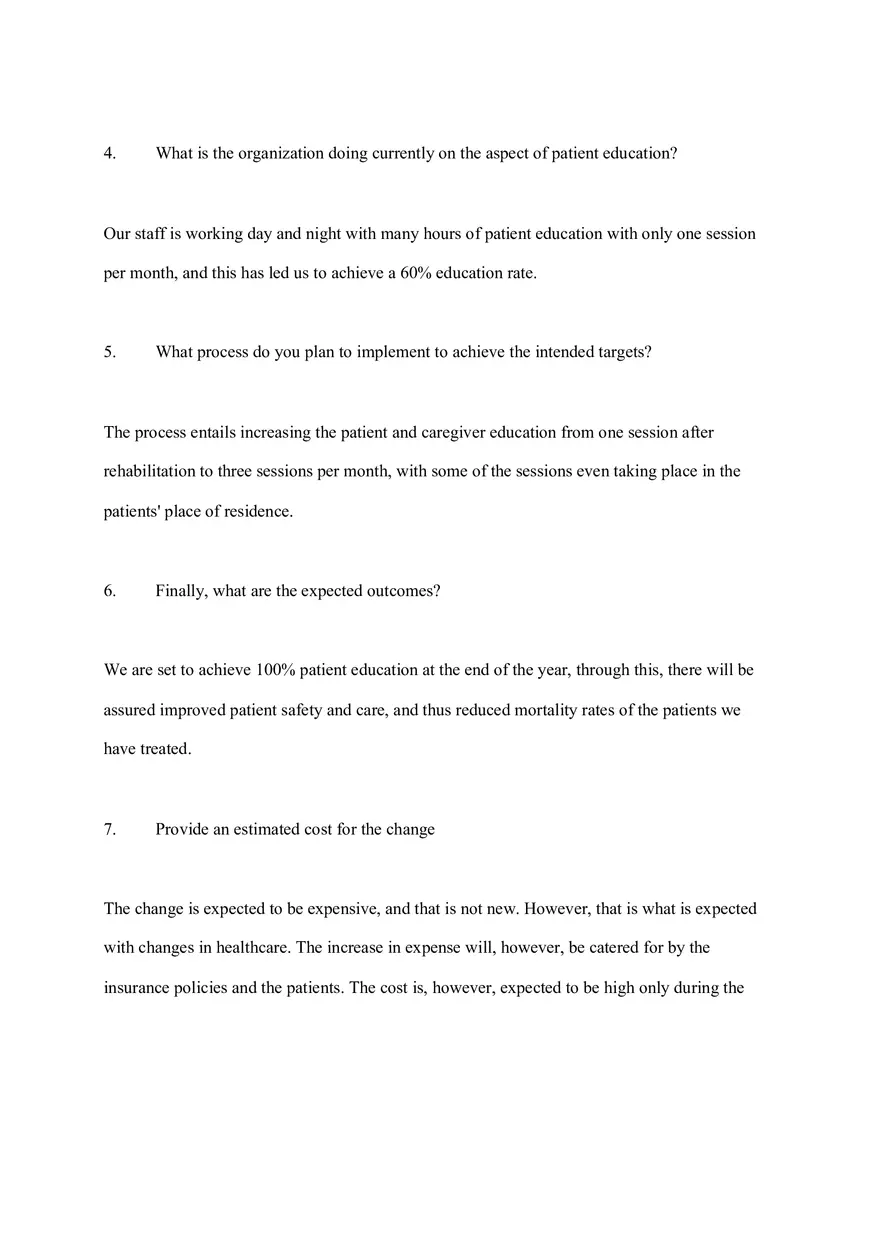 Nursing Leadership Final Project Education for Better Patient Outcome - Page 2