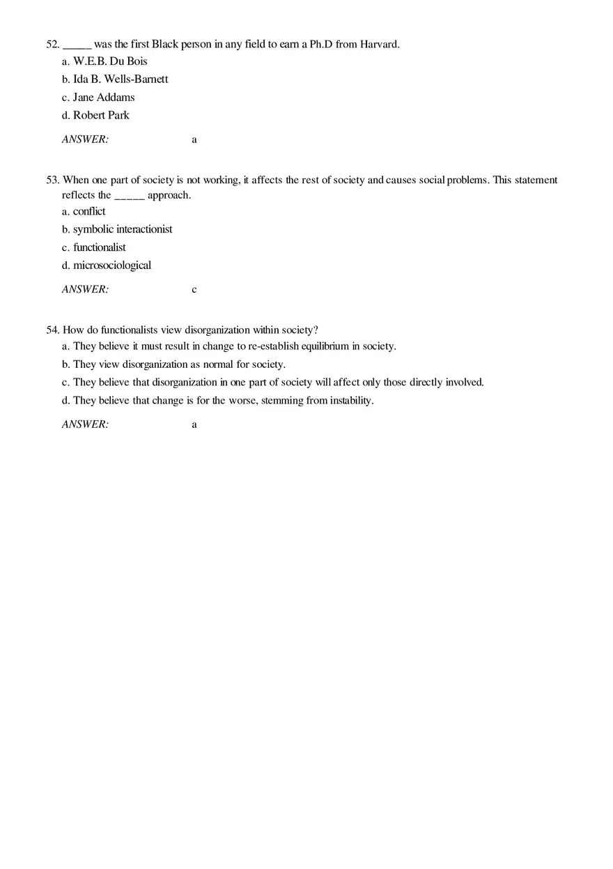 Solutions and Test Bank For Sociology Part 2 - Page 8