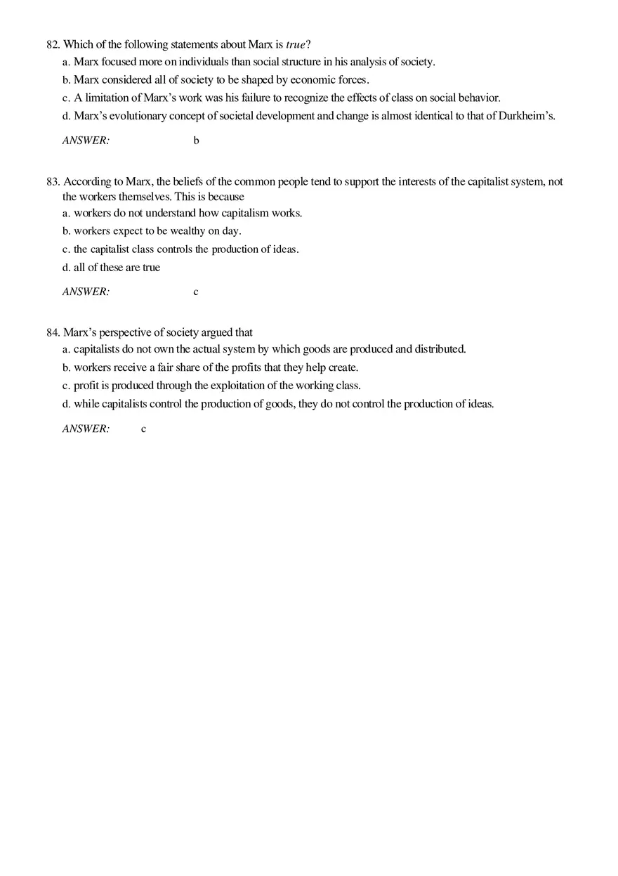 Solutions and Test Bank For Sociology Part 3 - Page 8