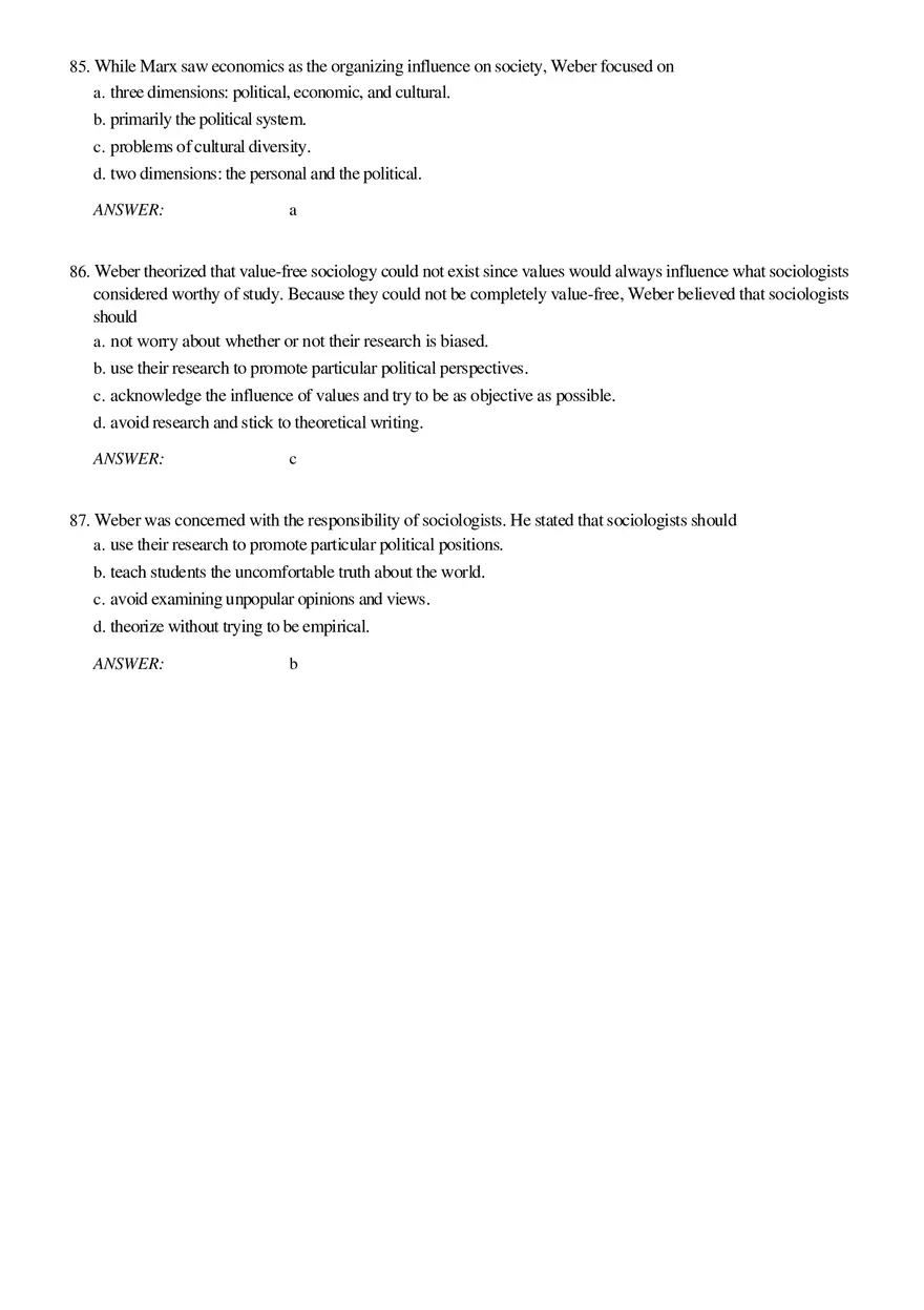 Solutions and Test Bank For Sociology Part 3 - Page 9
