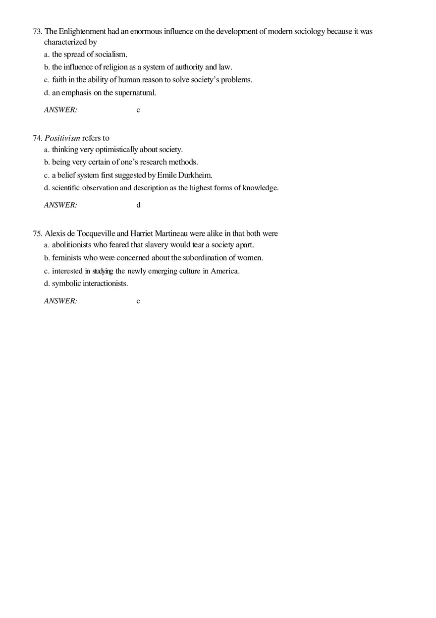 Solutions and Test Bank For Sociology Part 3 - Page 5