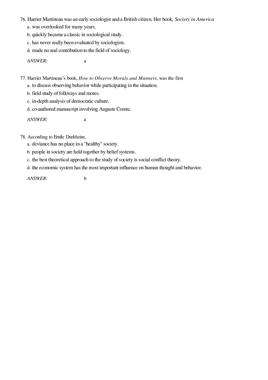 Solutions and Test Bank For Sociology Part 3 - Page 6