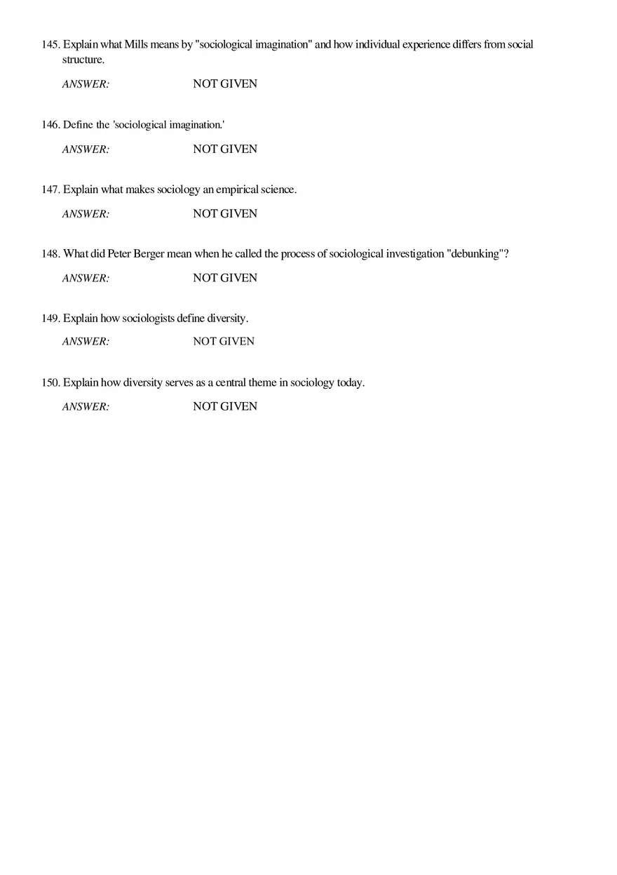 Solutions and Test Bank For Sociology Part 4 - Page 7