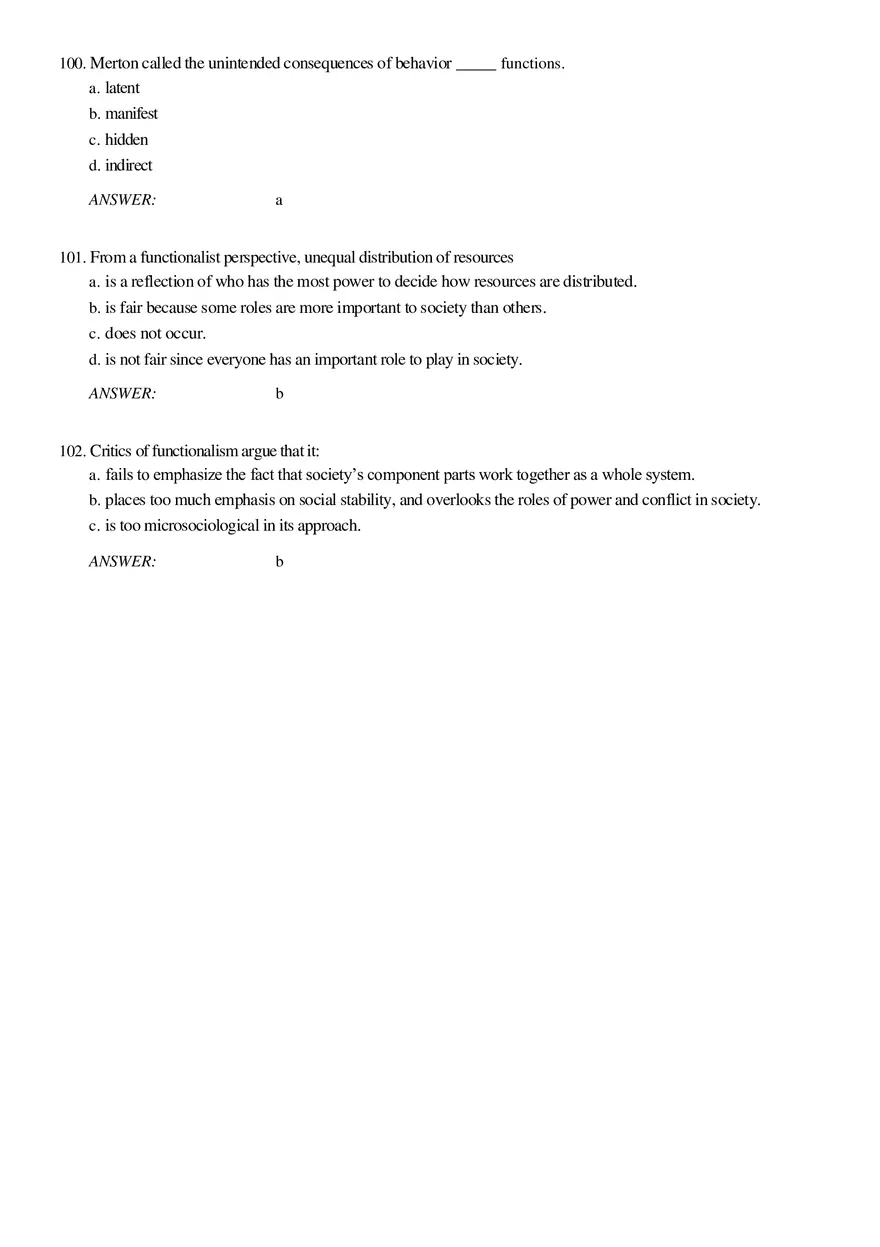 Solutions and Test Bank For Sociology Part 4 - Page 11