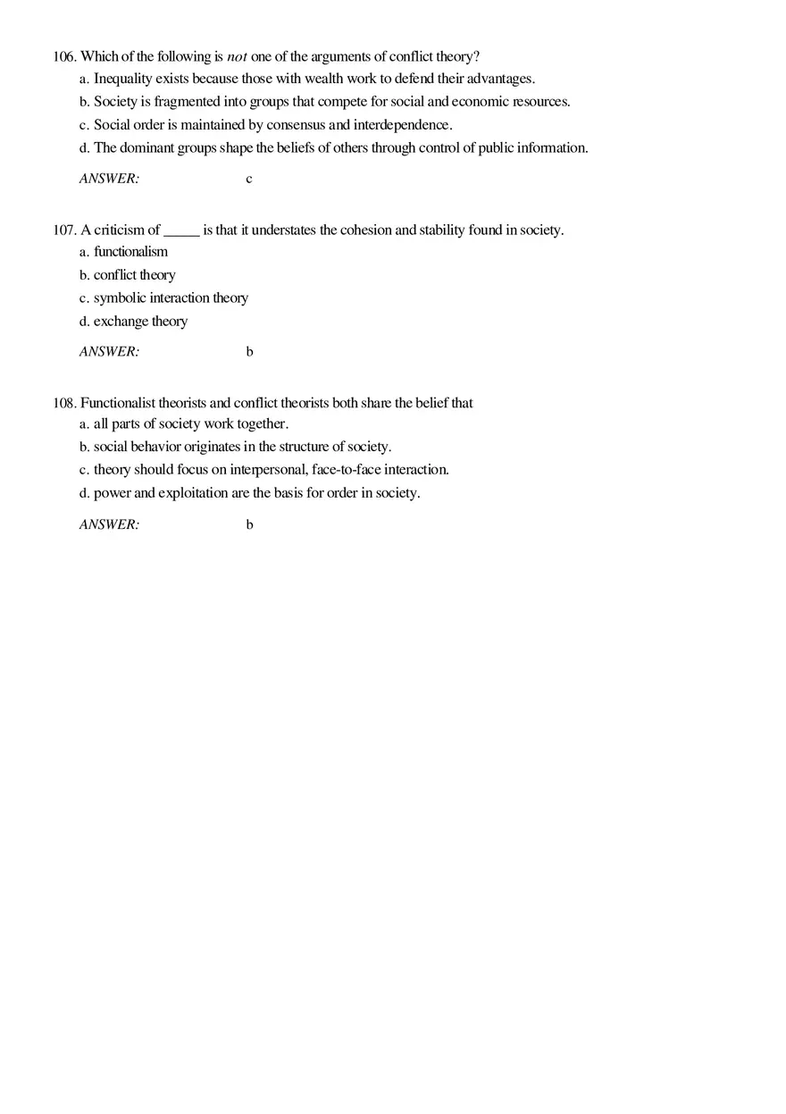Solutions and Test Bank For Sociology Part 4 - Page 13