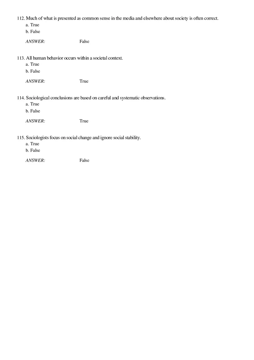 Solutions and Test Bank For Sociology Part 4 - Page 15
