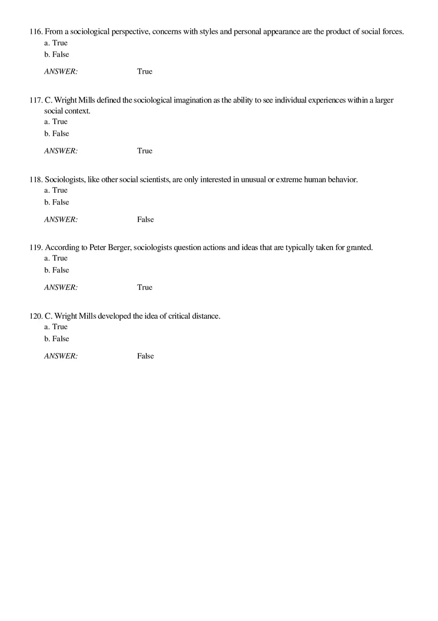 Solutions and Test Bank For Sociology Part 4 - Page 16