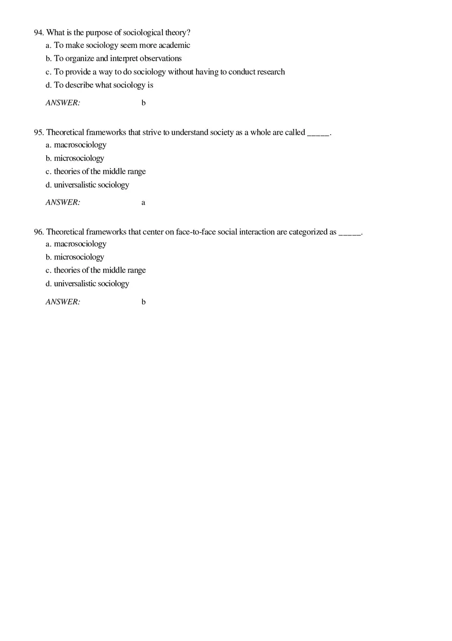 Solutions and Test Bank For Sociology Part 4 - Page 2