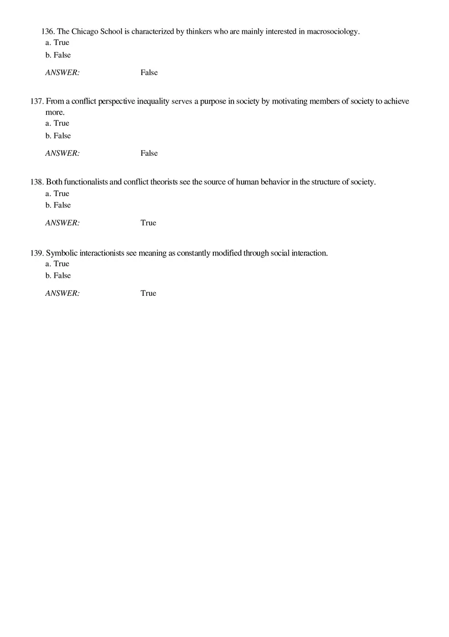 Solutions and Test Bank For Sociology Part 4 - Page 5