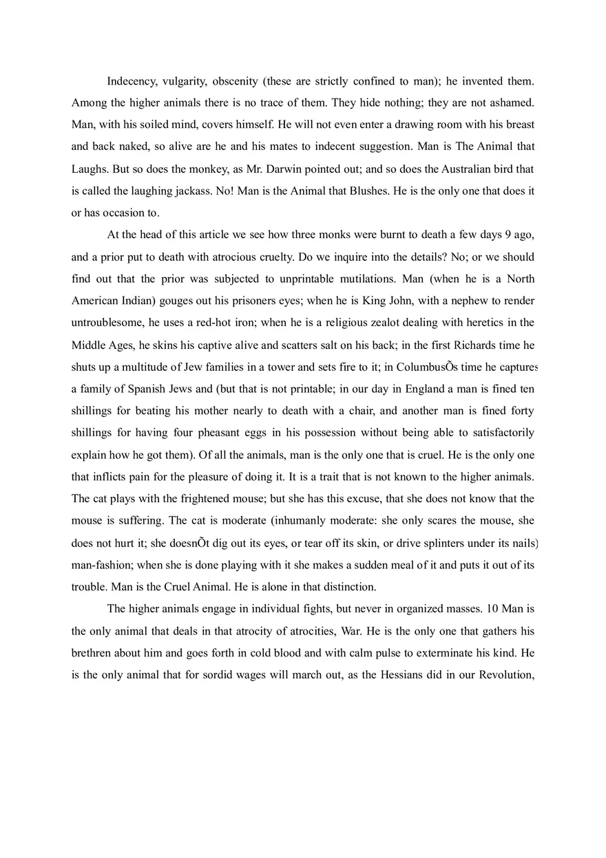 The Lowest Animal by Mark Twain - Page 3