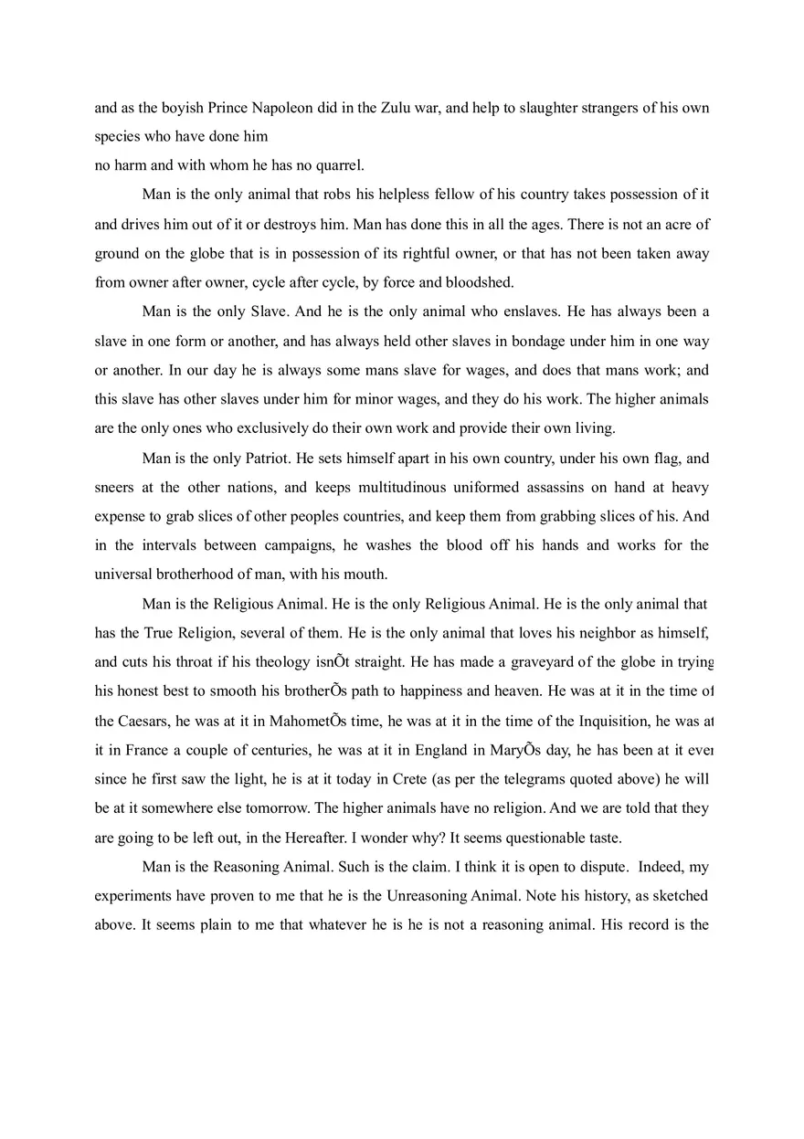 The Lowest Animal by Mark Twain - Page 4
