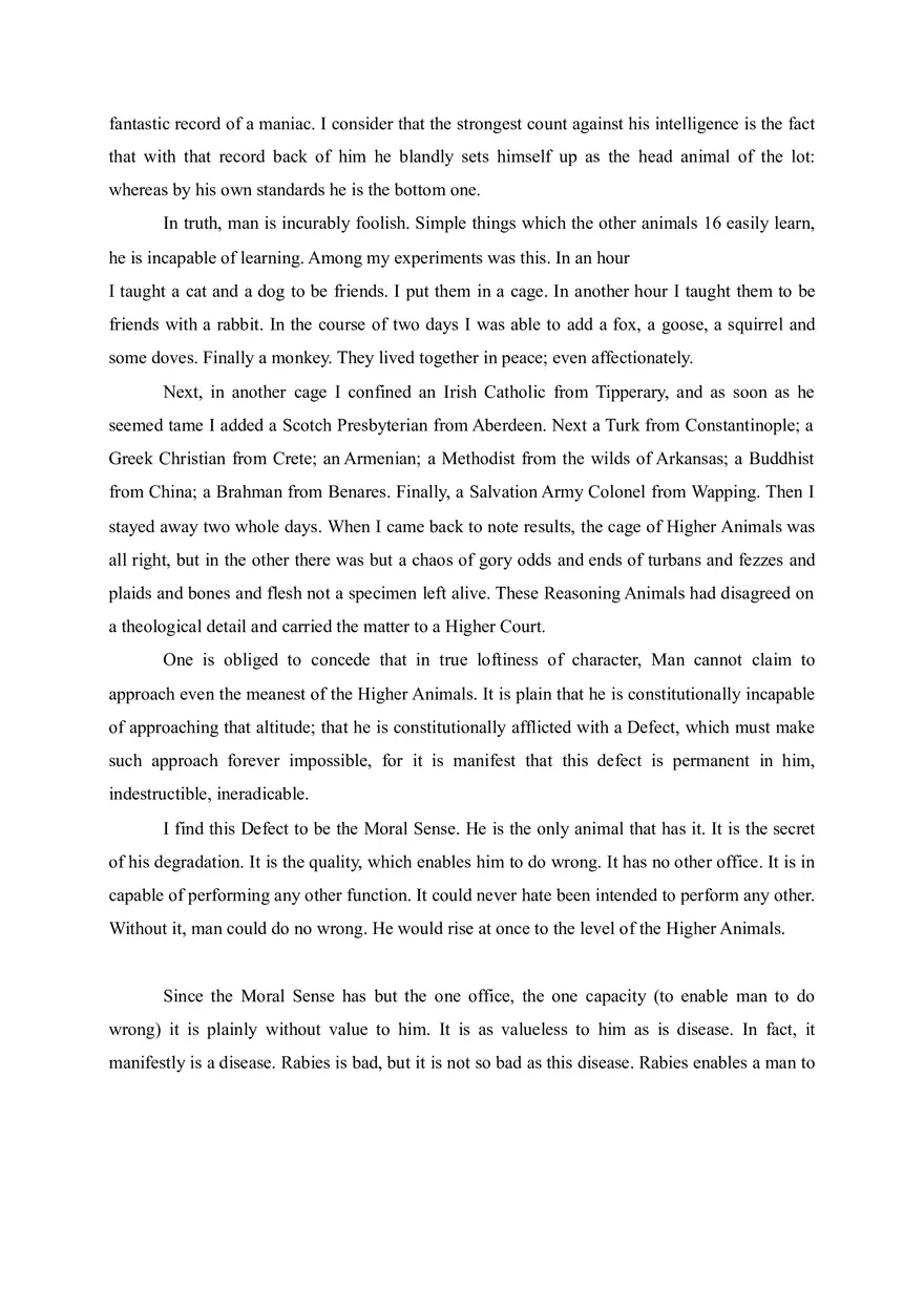 The Lowest Animal by Mark Twain - Page 5