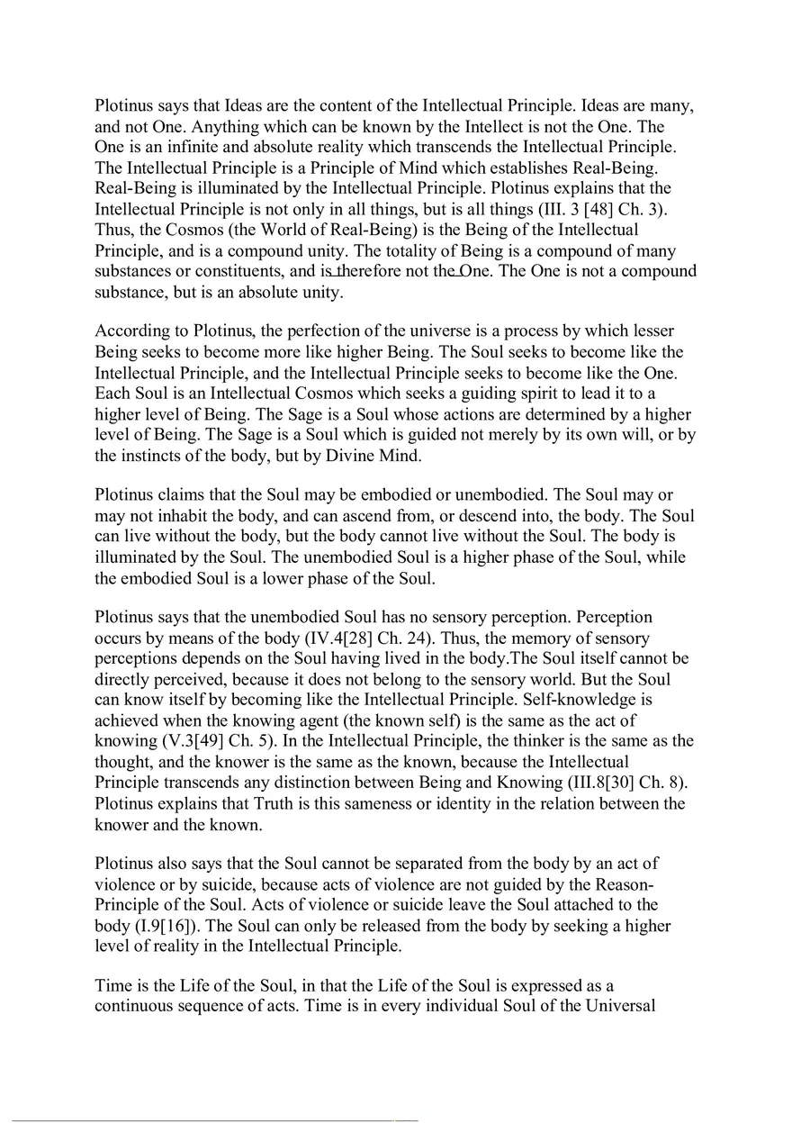 Plotinus - Summary The Enneads - Page 3