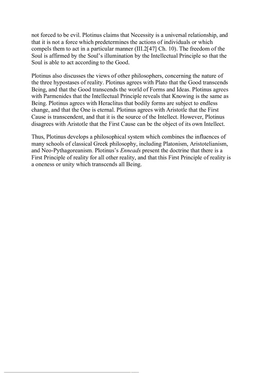 Plotinus - Summary The Enneads - Page 5