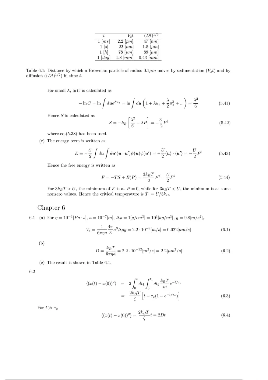 Soft Matter Physics - Solutions to Exercises Part 2 - Page 6