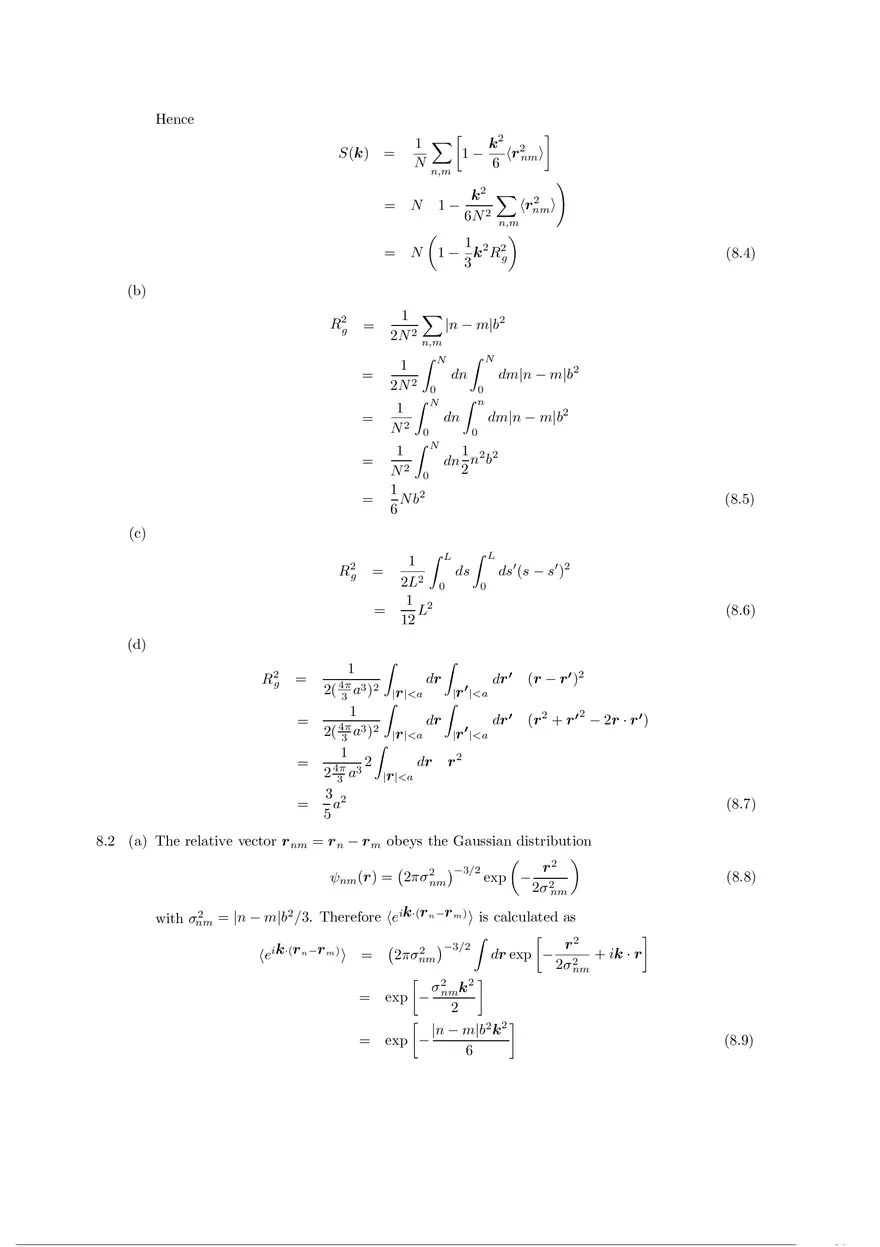 Soft Matter Physics - Solutions to Exercises Part 3 - Page 7