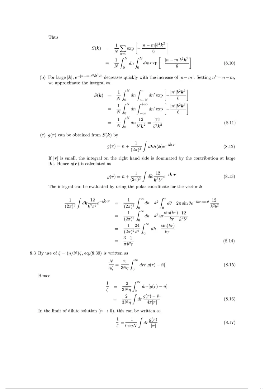 Soft Matter Physics - Solutions to Exercises Part 3 - Page 8