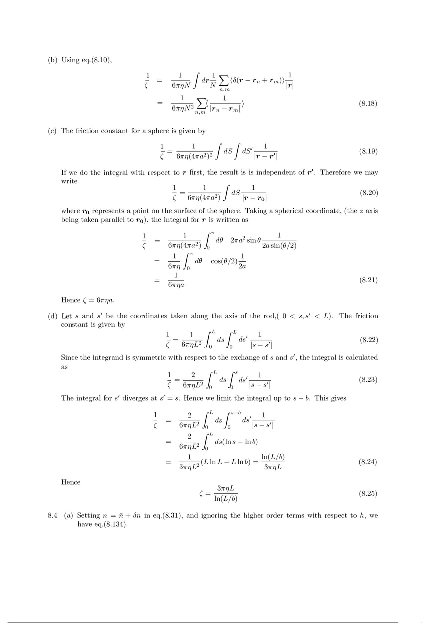 Soft Matter Physics - Solutions to Exercises Part 3 - Page 9