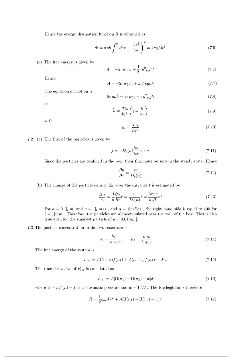 Soft Matter Physics - Solutions to Exercises Part 3 - Page 2