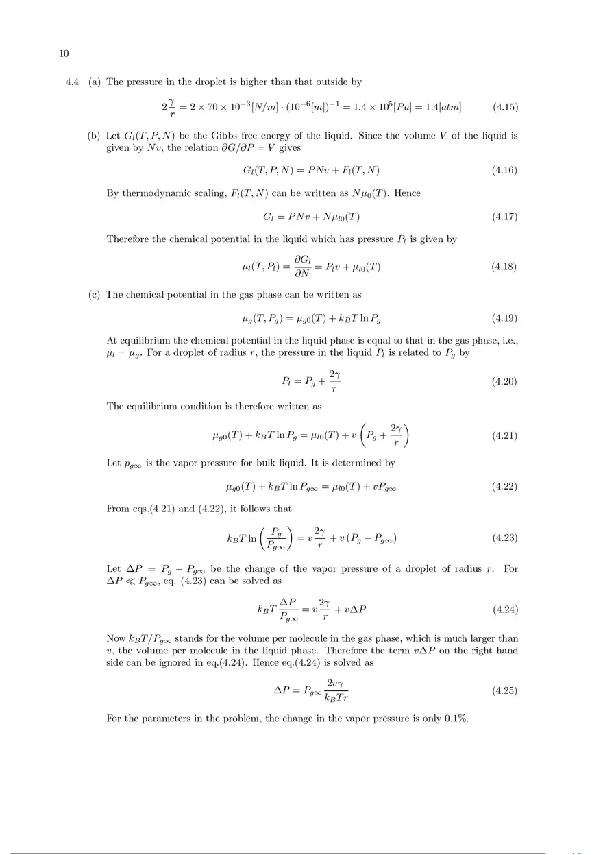Soft Matter Physics - Solutions to Exercises Part 1 - Page 12