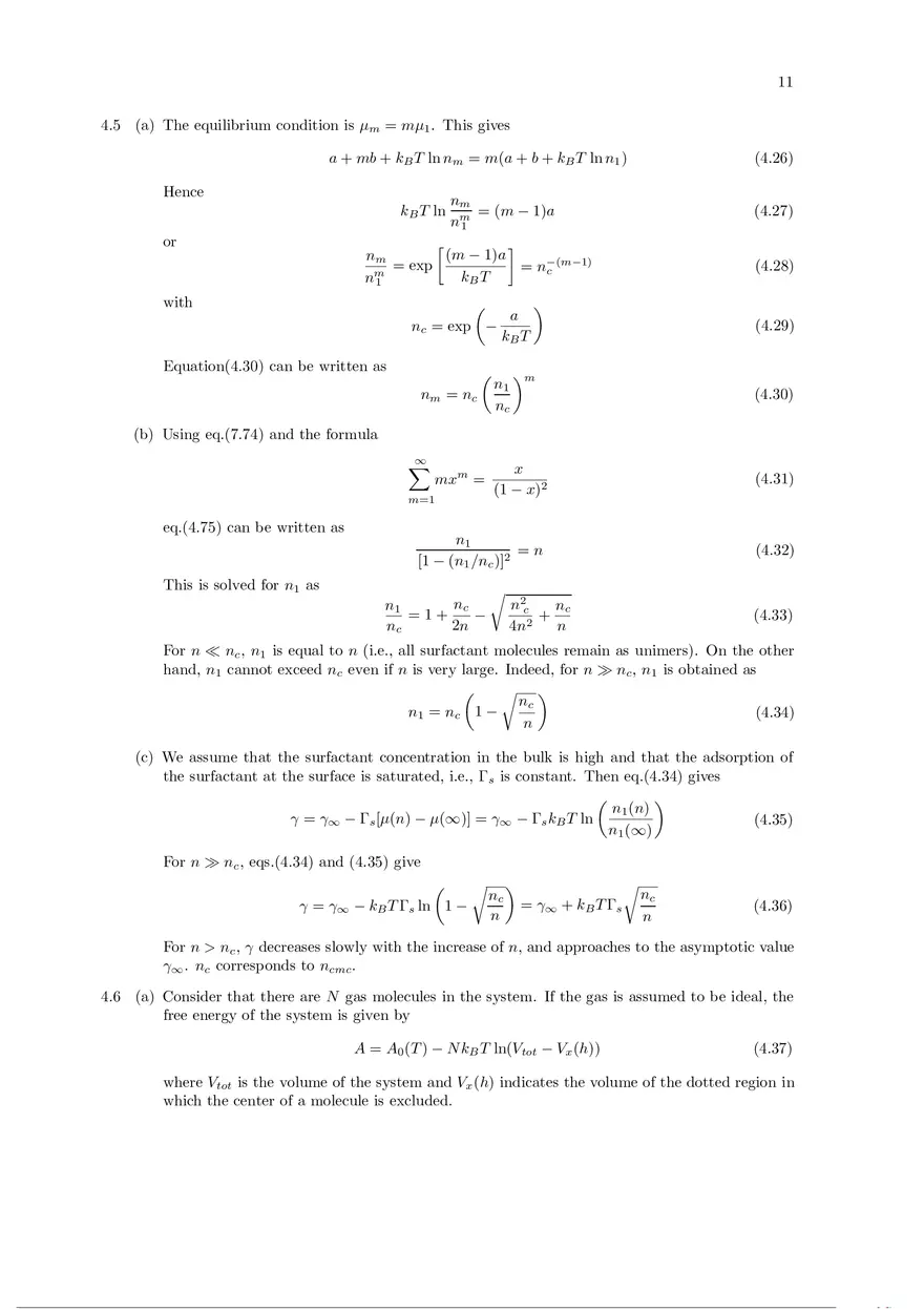Soft Matter Physics - Solutions to Exercises Part 1 - Page 3