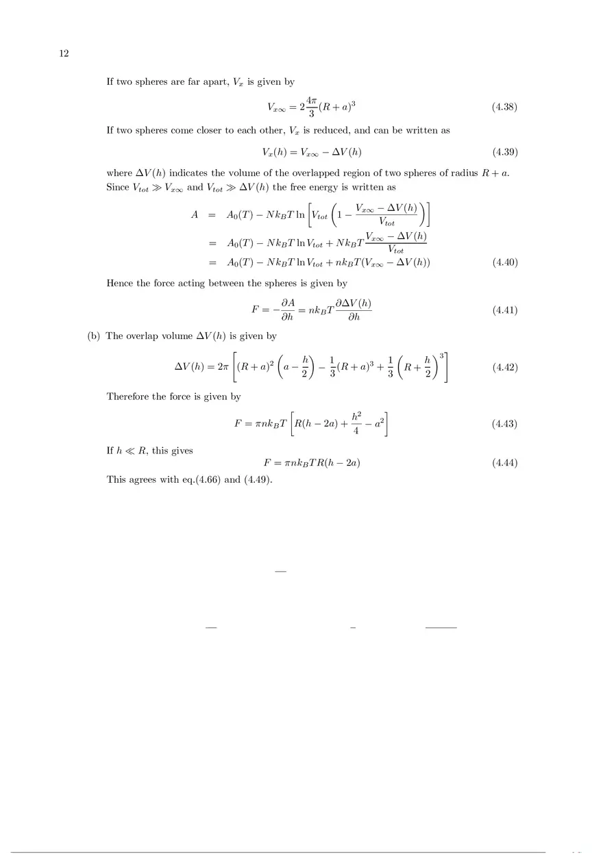 Soft Matter Physics - Solutions to Exercises Part 1 - Page 4