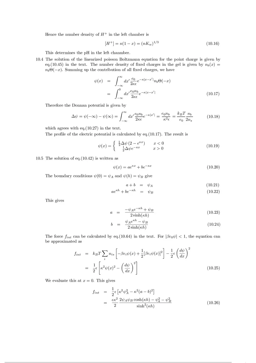 Soft Matter Physics - Solutions to Exercises Part 4 - Page 8