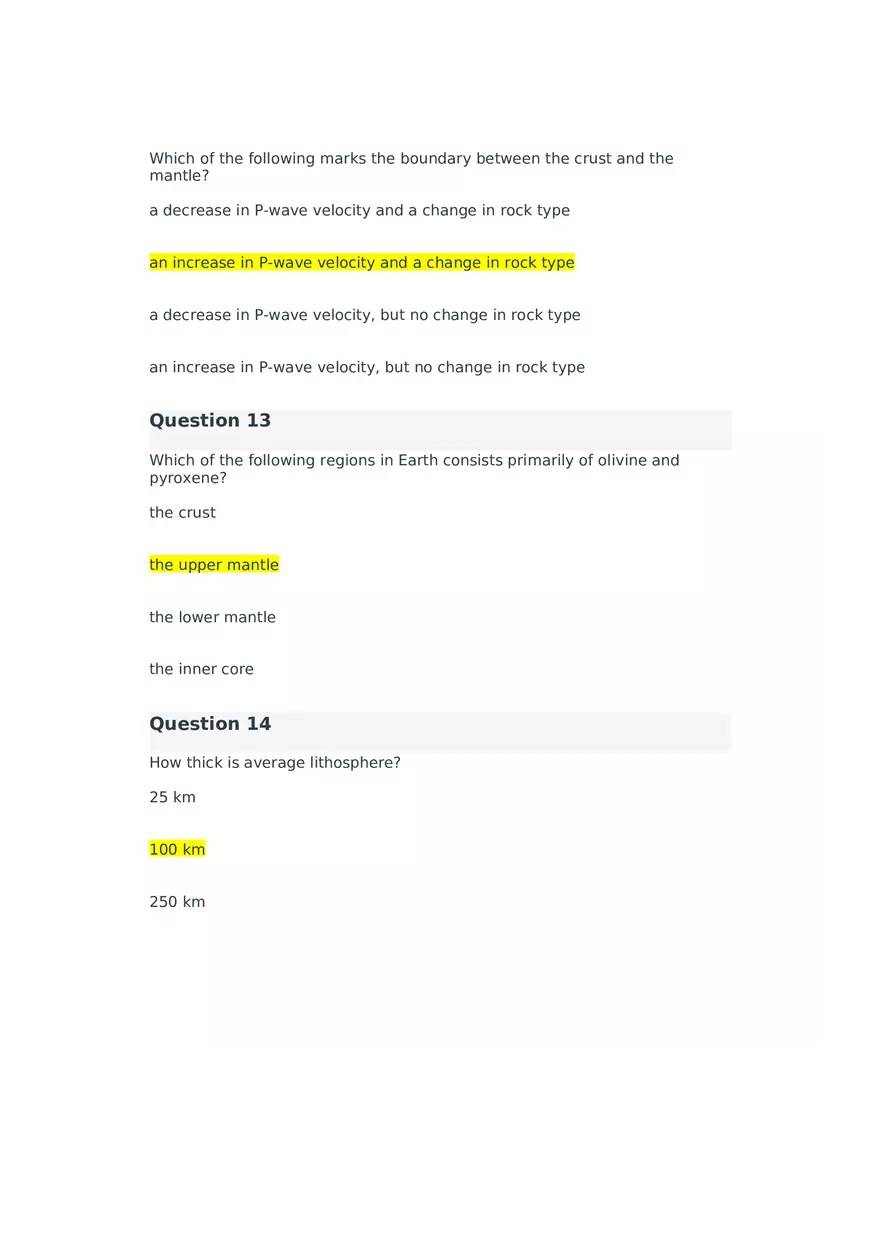Introduction to Seismology Quiz 2 - Page 7