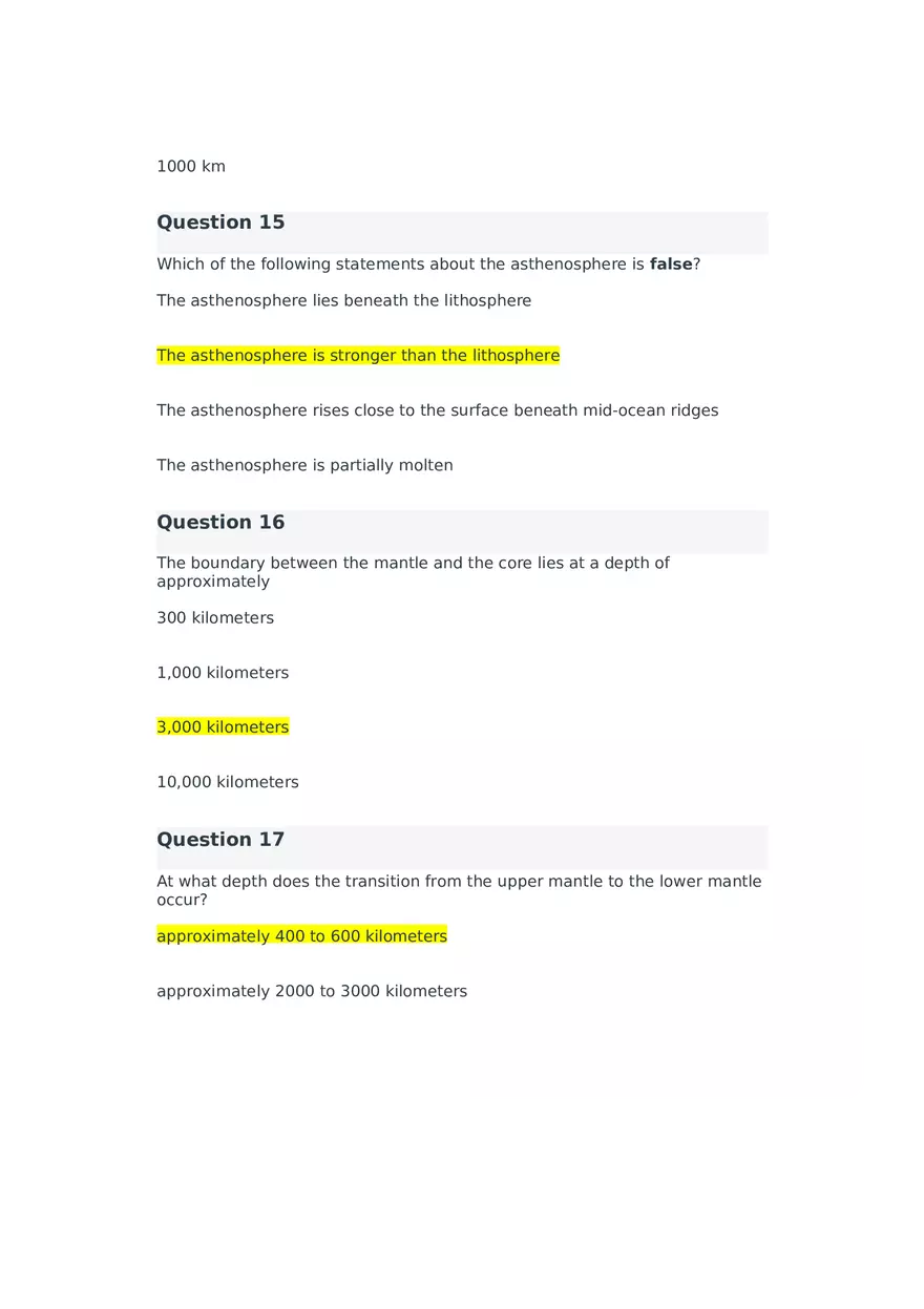 Introduction to Seismology Quiz 2 - Page 8