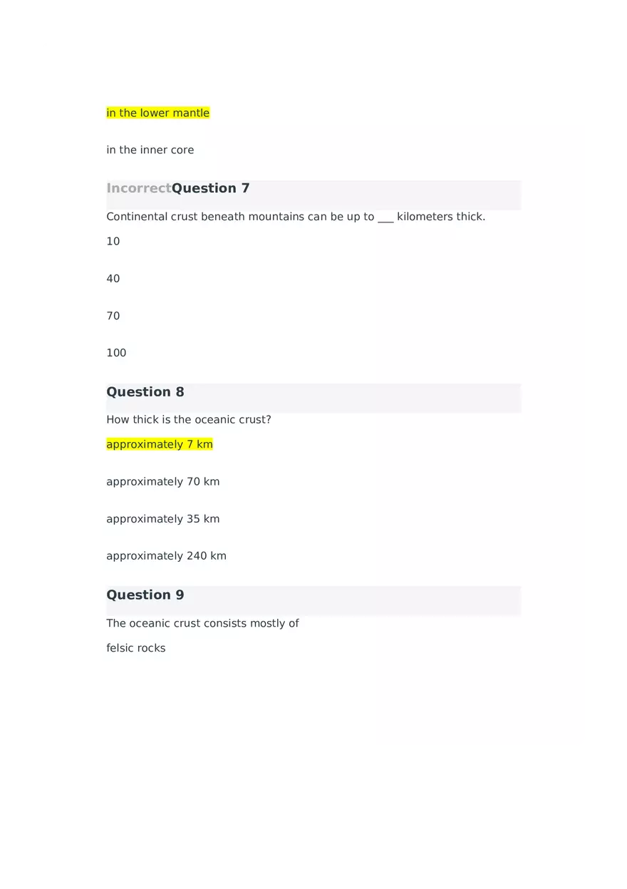 Introduction to Seismology Quiz 2 - Page 5