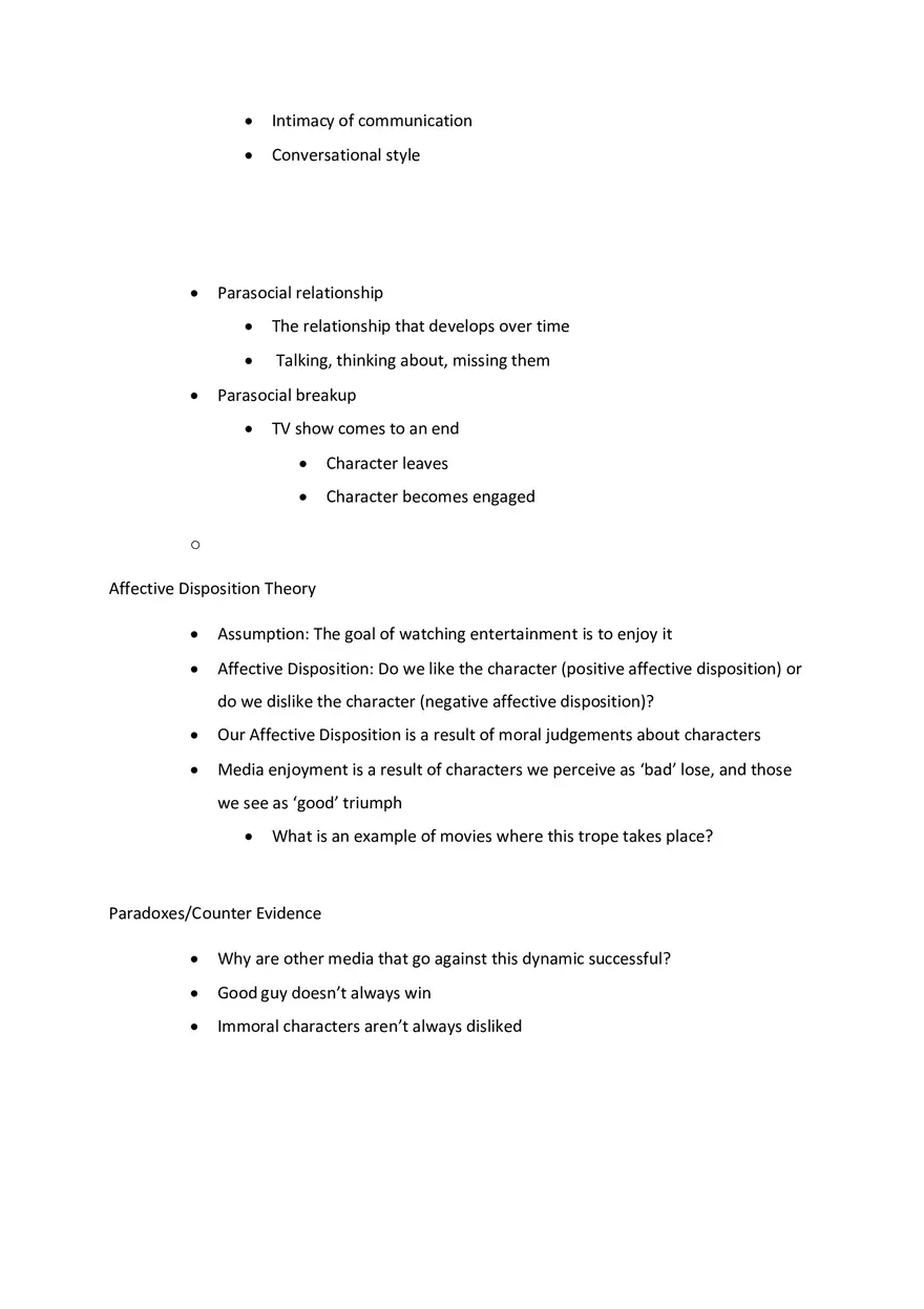Parasocial Relationships and Interaction Notes - Page 2