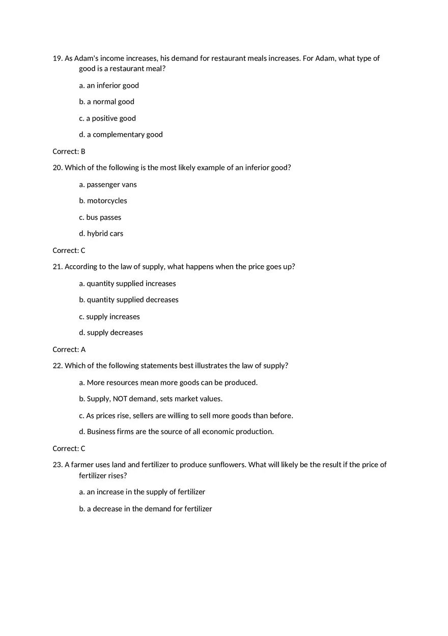Principles of Macroeconomics Chapter 3 Supply and Demand - Page 6