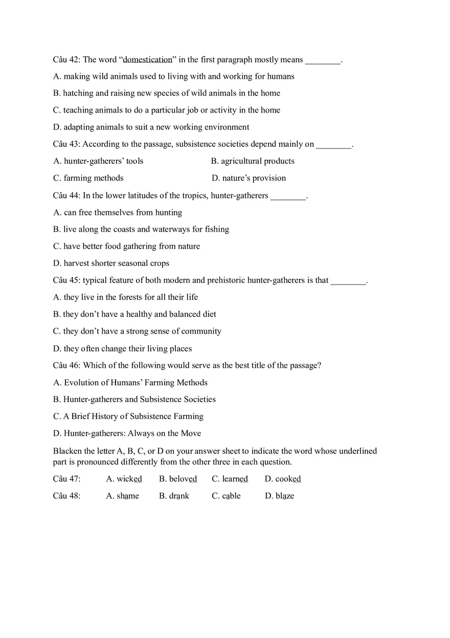 English Grammar and Vocabulary Practice - Multiple-Choice Questions - Page 7