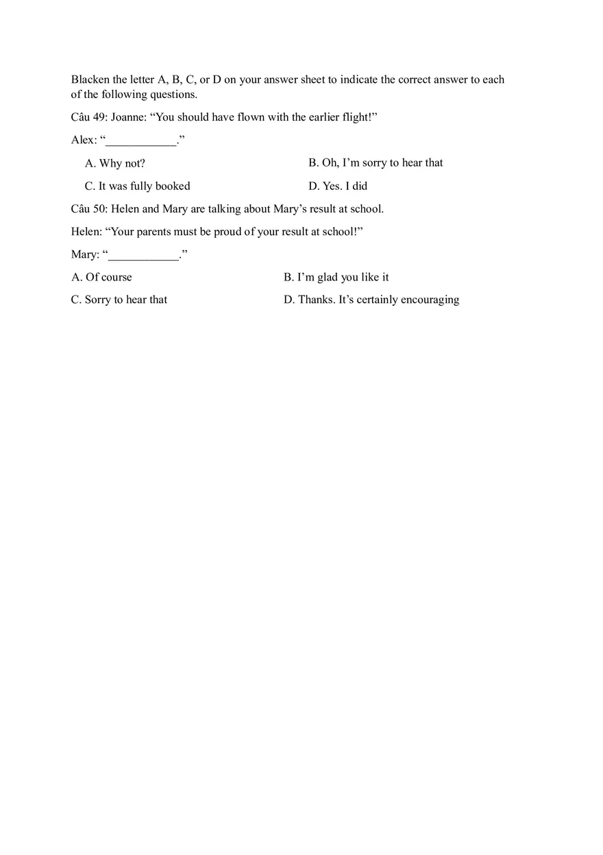 English Grammar and Vocabulary Practice - Multiple-Choice Questions - Page 8